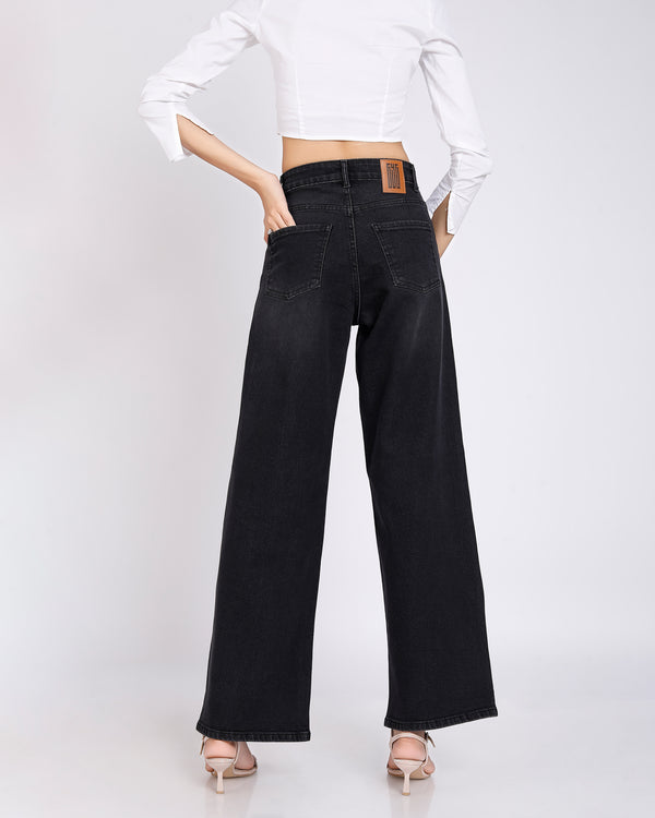 Everyday Charcoal Wide Jeans