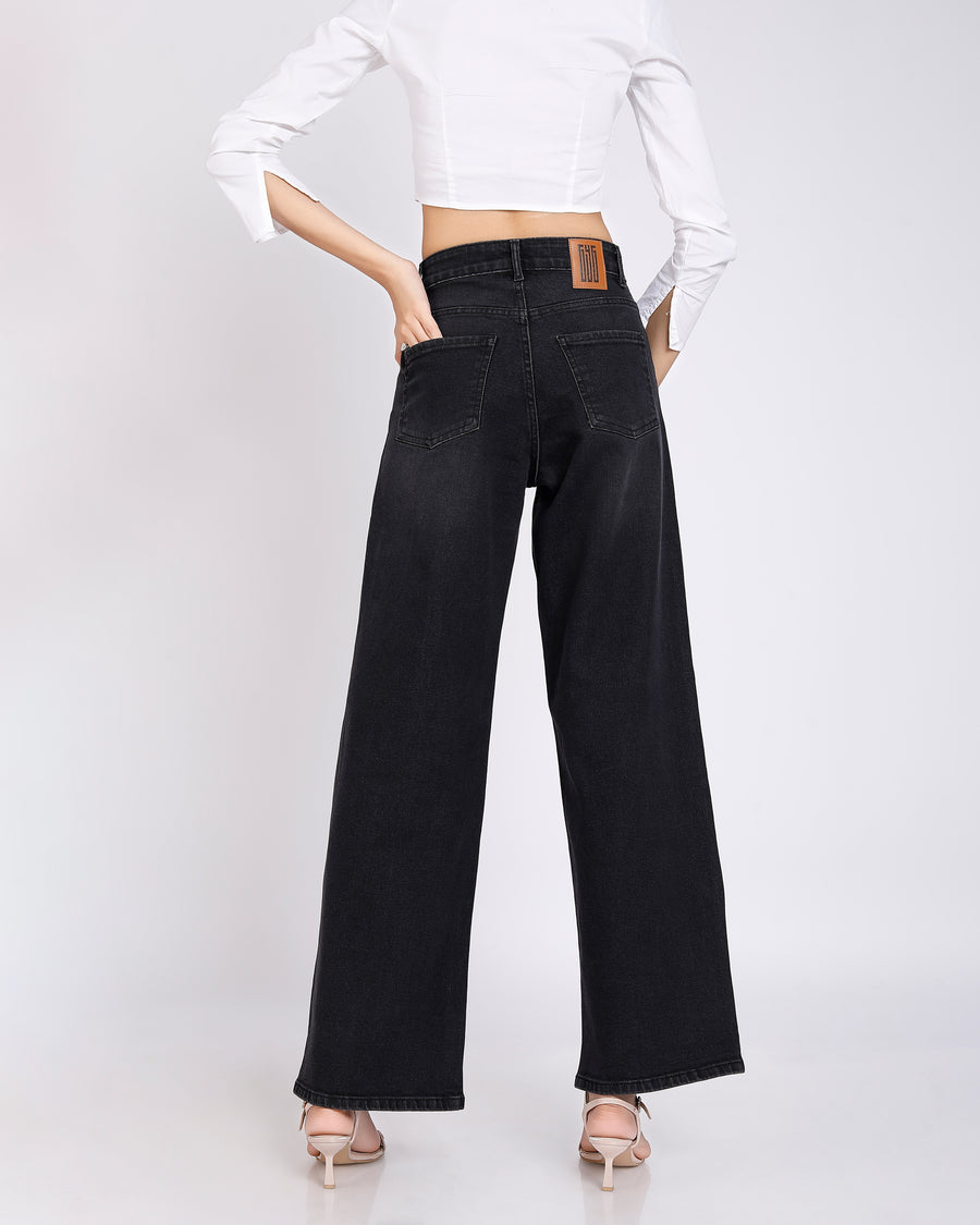 Everyday Charcoal Wide Jeans