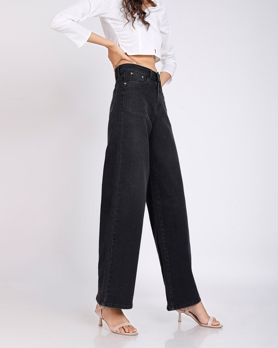 Everyday Charcoal Wide Jeans