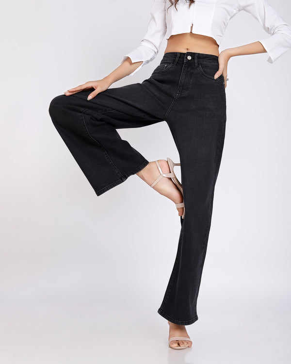 Everyday Charcoal Wide Jeans