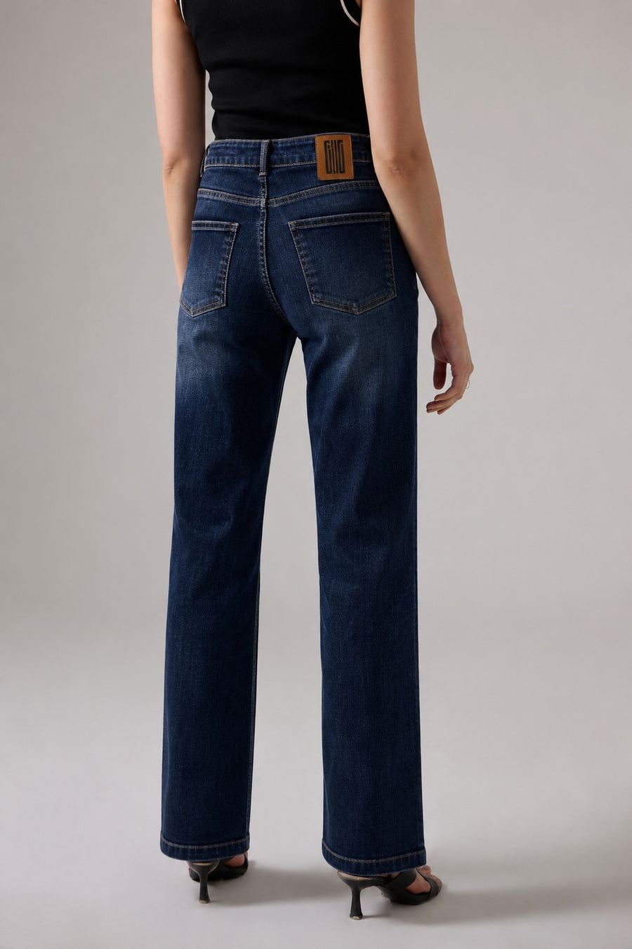 Pixel Studded Straight Fit Jeans