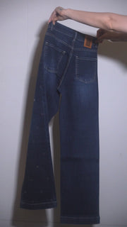 Pixel Studded Straight Fit Jeans