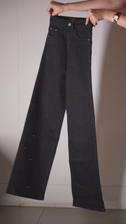 Studded Straight Fit Jeans